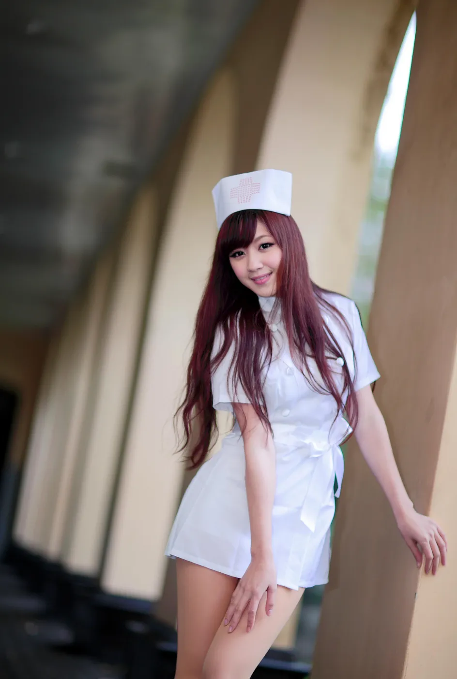 [Mzsock] NO.204 Xiaoya nurse uniform, stockings, high heels and beautiful legs street photography#[70P]-48