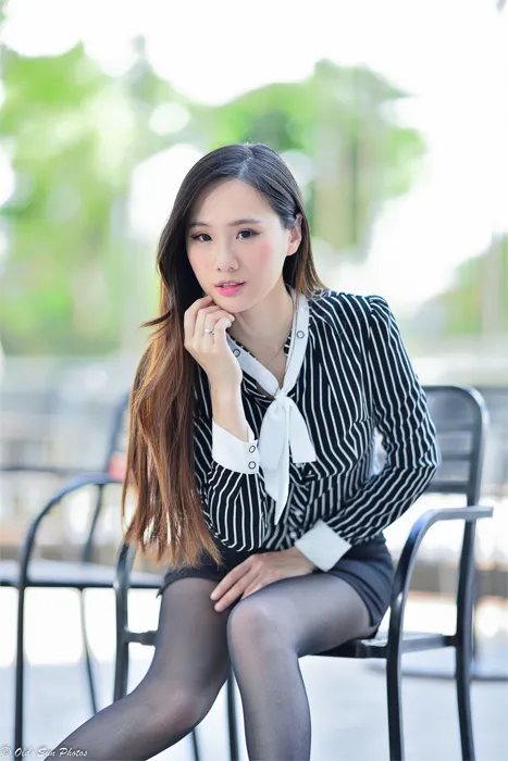 [Mzsock] NO.026 Beautiful model Xiaomi’s new secretary black silk professional attire street photography#[50P]-39