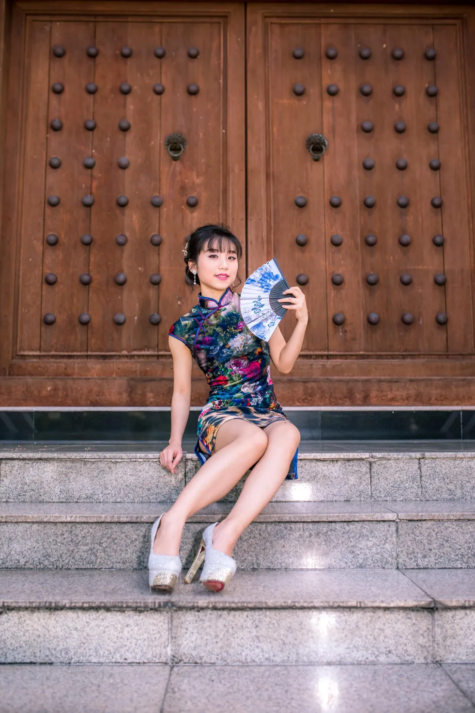 [Mzsock] NO.194 Yu Chen short cheongsam high heels beautiful legs street photography#[105P]-67